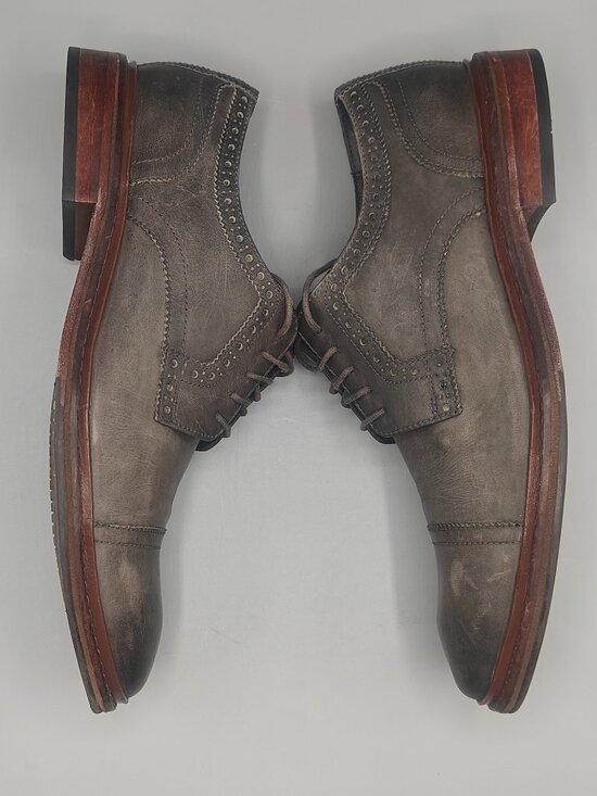 Cole Haan Men\'s Oxford Shoes 10.5 M Driftwood Gray Leather Cap Toe C25400 main image 8